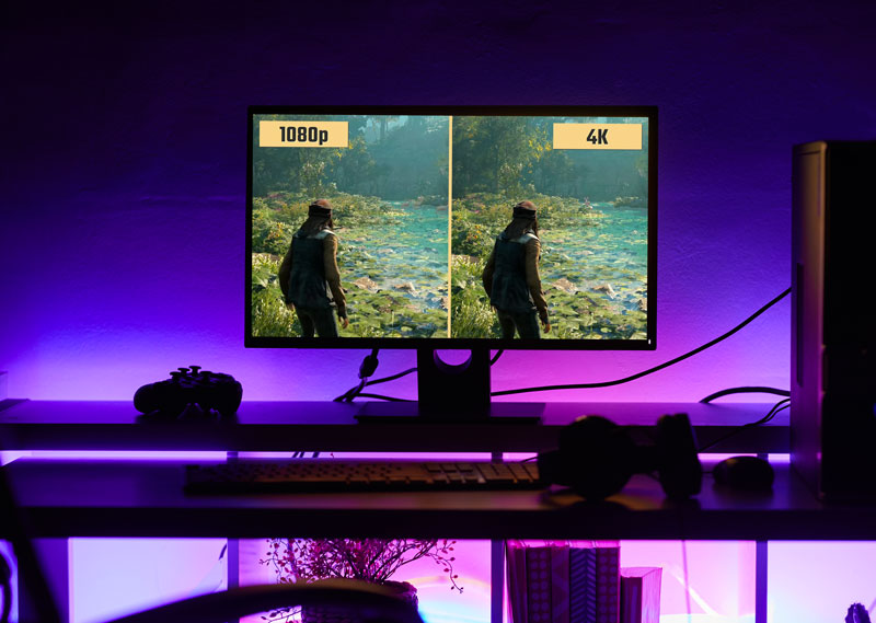 monitor Full HD vs 4k