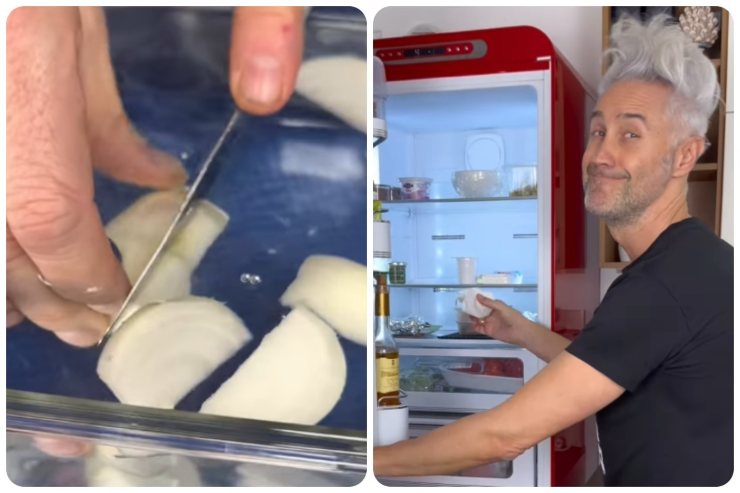 Tagliare le cipolle nell'acqua